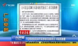广东欠工资媒体爆料视频,媒体曝光揭露劳动者权益受损现状